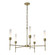 Vela Vela 5 Arm Chandelier in Modern Brass (39|105045-SKT-86-FD0611)