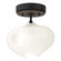 Ume Ume 1-Light Semi-Flush in Black (39|121372-SKT-10-05-FD0710)