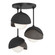 Brooklyn Brooklyn 3-Light Double Shade Semi-Flush in Black (39|121374-SKT-10-07-GG0711)