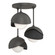 Brooklyn Brooklyn 3-Light Double Shade Semi-Flush in Natural Iron (39|121374-SKT-20-10-GG0711)