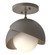 Brooklyn Brooklyn 1-Light Double Shade Semi-Flush in Dark Smoke (39|121377-SKT-07-07-GG0711)