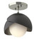 Brooklyn Brooklyn 1-Light Double Shade Semi-Flush in Sterling (39|121377-SKT-85-10-GG0711)