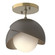 Brooklyn Brooklyn 1-Light Double Shade Semi-Flush in Modern Brass (39|121377-SKT-86-07-GG0711)