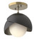 Brooklyn Brooklyn 1-Light Double Shade Semi-Flush in Modern Brass (39|121377-SKT-86-10-GG0711)