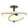 Leaf Forged Leaves Large Semi-Flush in Oil Rubbed Bronze (39|126732-SKT-14-GG0052)