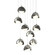 Brooklyn Brooklyn 9-Light Double Shade Pendant in Sterling (39|131105-SKT-LONG-85-20-GG0711)