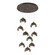Brooklyn Brooklyn 9-Light Double Shade Pendant in Bronze (39|131105-SKT-STND-05-05-GG0711)