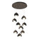 Brooklyn Brooklyn 9-Light Double Shade Pendant in Bronze (39|131105-SKT-STND-05-10-GG0711)