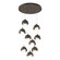 Brooklyn Brooklyn 9-Light Double Shade Pendant in Bronze (39|131105-SKT-STND-05-20-GG0711)