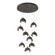 Brooklyn Brooklyn 9-Light Double Shade Pendant in Dark Smoke (39|131105-SKT-STND-07-20-GG0711)