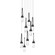 Link Link 9-Light Clear Glass Pendant in Black (39|131108-SKT-LONG-10-ZM0434)