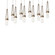 Link Link 10-Light Blown Glass Pendant in Bronze (39|131200-SKT-LONG-05-YG0434)