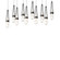 Link Link 10-Light Blown Glass Pendant in Black (39|131200-SKT-LONG-10-YJ0434)