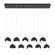 Brooklyn Brooklyn 10-Light Double Shade Pendant in Black (39|131205-SKT-STND-10-10-GG0711)