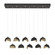 Brooklyn Brooklyn 10-Light Double Shade Pendant in Black (39|131205-SKT-STND-10-84-GG0711)