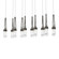 Link Link 10-Light Clear Glass Pendant in Dark Smoke (39|131207-SKT-LONG-07-ZM0434)