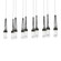 Link Link 10-Light Clear Glass Pendant in Black (39|131207-SKT-LONG-10-ZM0434)