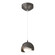 Brooklyn Brooklyn Double Shade Low Voltage Mini Pendant in Oil Rubbed Bronze (39|161183-SKT-STND-14-05-GG0711)