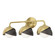 Brooklyn Brooklyn 3-Light Double Shade Bath Sconce in Modern Brass (39|201375-SKT-86-14-GG0711)