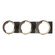 Brooklyn Brooklyn 3-Light Straight Double Shade Bath Sconce in Sterling (39|201378-SKT-85-10-GG0711)