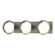 Brooklyn Brooklyn 3-Light Straight Double Shade Bath Sconce in Sterling (39|201378-SKT-85-85-GG0711)