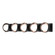 Brooklyn Brooklyn 5-Light Straight Double Shade Bath Sconce in Black (39|201379-SKT-10-10-GG0711)