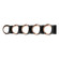 Brooklyn Brooklyn 5-Light Straight Double Shade Bath Sconce in Black (39|201379-SKT-10-14-GG0711)