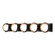Brooklyn Brooklyn 5-Light Straight Double Shade Bath Sconce in Oil Rubbed Bronze (39|201379-SKT-14-84-GG0711)