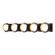 Brooklyn Brooklyn 5-Light Straight Double Shade Bath Sconce in Oil Rubbed Bronze (39|201379-SKT-14-86-GG0711)