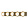 Brooklyn Brooklyn 5-Light Straight Double Shade Bath Sconce in Modern Brass (39|201379-SKT-86-86-GG0711)
