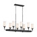 Vetivene Eight Light Linear Chandelier in Textured Black (12|52453BKT)