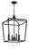 Laurel Estate Four Light Foyer Pendant in Coal (7|4448-66A)