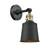 Franklin Restoration LED Wall Sconce in Black Antique Brass (405|203SW-BAB-M9-BK-LED)