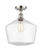 Ballston One Light Semi-Flush Mount in Polished Nickel (405|516-1C-PN-G654-12)