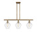 Ballston Three Light Island Pendant in Brushed Brass (405|516-3I-BB-G654-8)