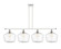 Ballston Four Light Island Pendant in White Polished Chrome (405|516-4I-WPC-G654-12)