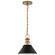 Outpost One Light Pendant in Matte Black / Burnished Brass (72|60-7521)