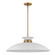 Perkins One Light Pendant in Matte White / Burnished Brass (72|60-7465)