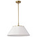 Dover Three Light Pendant in White / Vintage Brass (72|60-7415)