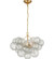 Talia LED Chandelier in Gild and Clear Swirled Glass (268|JN 5110G/CG)