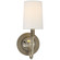 Elkins One Light Wall Sconce in Antique Nickel With Polished Nickel (268|TOB 2067AN/PN-L)