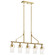 Everett Five Light Linear Chandelier in Brushed Brass (12|52379NBR)