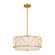Birkleigh Three Light Pendant/Semi Flush in Classic Gold (12|52075CLG)
