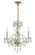 Traditional Crystal Three Light Mini Chandelier in Polished Brass (60|5044-PB-CL-I)