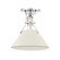 Painted No.2 One Light Semi Flush Mount in Polished Nickel/Off White (70|MDS353-PN/OW)