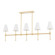 Janelle Five Light Linear in Aged Brass (428|H630905-AGB)