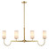 Town and Country Four Light Linear Chandelier in Satin Brass (16|32004SWSBR)