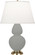 Double Gourd One Light Table Lamp in Matte Smokey Taupe Glazed Ceramic w/Antique Natural Brass (165|MST55)