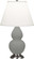 Small Double Gourd One Light Accent Lamp in Matte Smokey Taupe Glazed Ceramic w/Antique Silver (165|MST52)