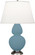 Double Gourd One Light Table Lamp in Matte Steel Blue Glazed Ceramic w/Antique Silver (165|MOB59)